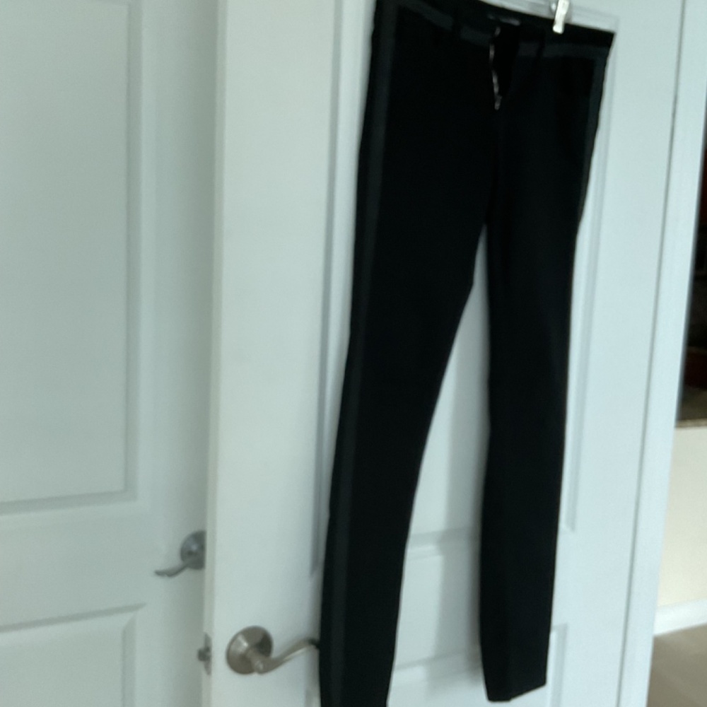 MOTIVI Black Pants size 10 Shiny Rayon/Wool blend - Picture 2 of 15